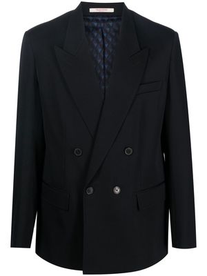 Valentino peak lapels double-breasted blazer - Blue