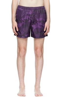 Valentino Purple Camo Swim Shorts
