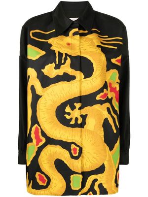 Valentino Re-Edition Dragon print shirt - Black