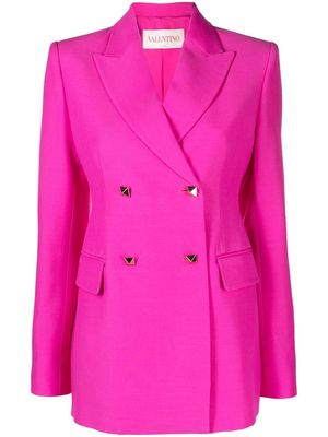 Valentino Rockstud double-breasted blazer - Pink