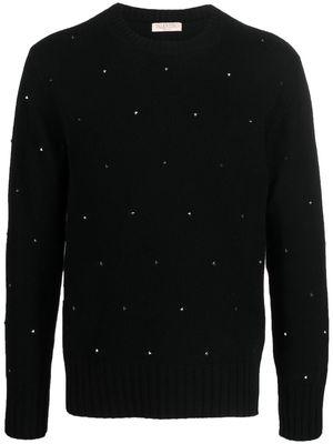 Valentino Rockstud spike wool-cashmere jumper - Black