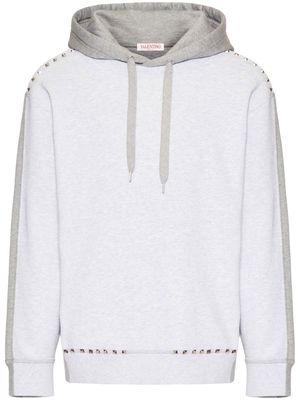Valentino Rockstud Untitled studs hoodie - Grey
