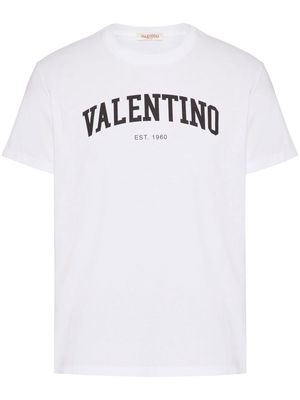 Valentino round-neck logo-print T-shirt - White