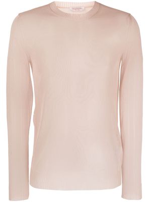 Valentino semi-sheer silk jumper - Pink