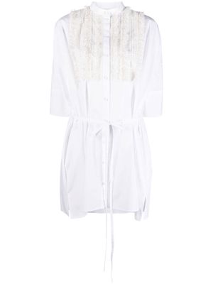 Valentino sequin-design shirt dress - White