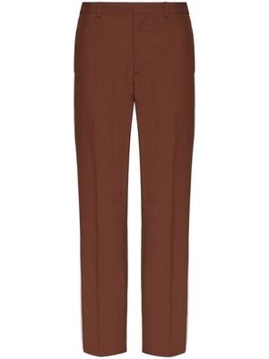 Valentino side-stripe wool trousers - Brown