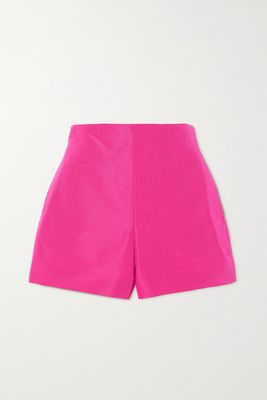 Valentino - Silk-moiré Shorts - Pink