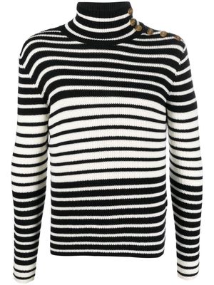 Valentino striped wool jumper - Black