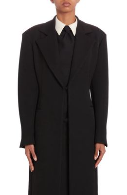 Valentino Tailored Long Coat in Nero