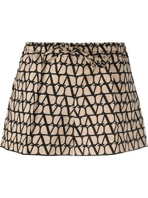 Valentino Toile Iconographe silk shorts - Neutrals