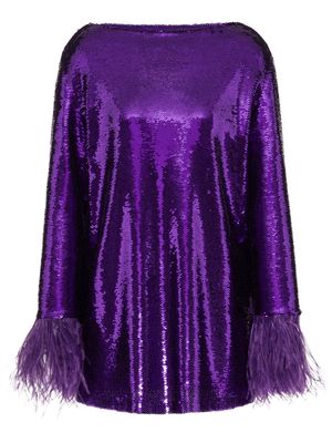 Valentino Tulle Illusione sequin minidress - Purple