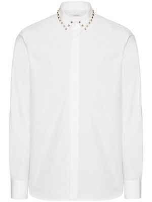 Valentino Untitled stud cotton shirt - White