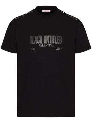 Valentino Untitled studded cotton T-shirt - Black