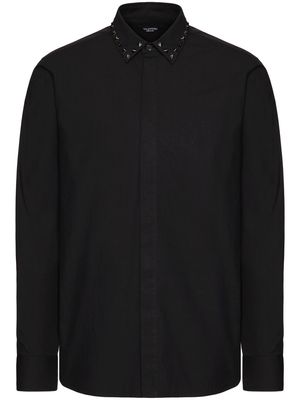 Valentino Untitled studs cotton shirt - Black