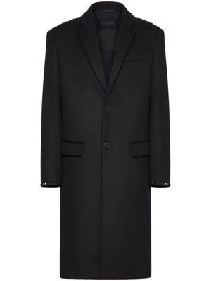 Valentino Untitled studs single-breasted coat - Black