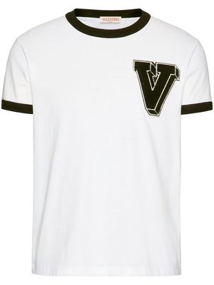 Valentino V-3D patch cotton T-shirt - White