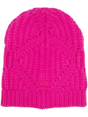Valentino virgin-wool knit hat - Pink