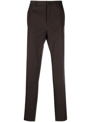 Valentino virgin-wool straight-leg trousers - Brown