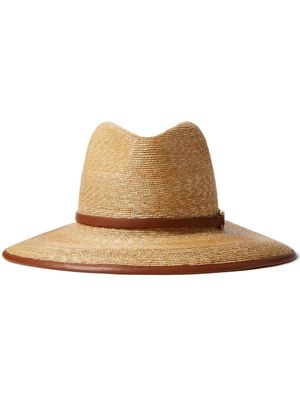 Valentino VLogo Chain straw hat - Neutrals