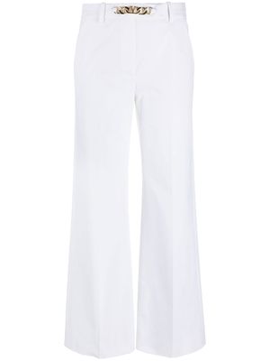 Valentino VLogo Chain wide-leg trousers - White