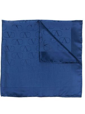 Valentino VLogo print scarf - Blue