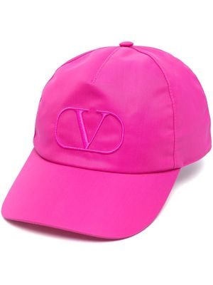 Valentino VLogo Signature canvas cap - Pink