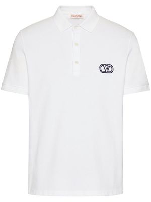 Valentino VLogo Signature short-sleeved polo shirt - White