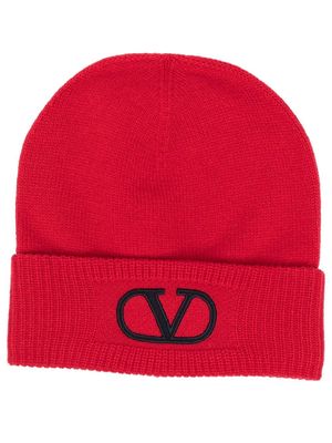 Valentino VLogo Signature wool beanie - Red