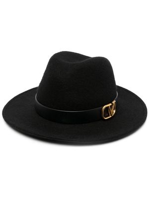 Valentino VLogo wool felt fedora hat - Black