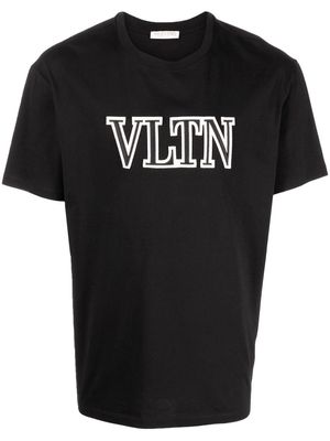 Valentino VLTN logo-embroidered T-shirt - Black