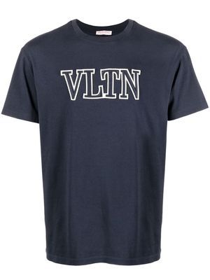 Valentino VLTN logo-embroidered T-shirt - Blue
