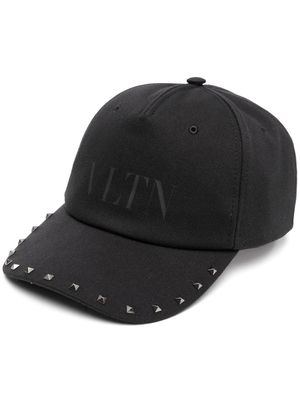 Valentino VLTN-print Rockstud cap - Black