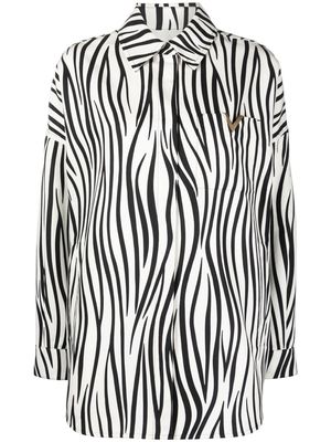 Valentino zebra-print coat - Black