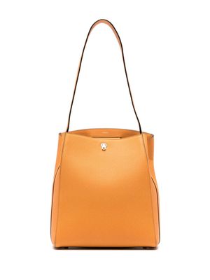 Valextra Brera contrast-trim leather shoulder bag - Orange