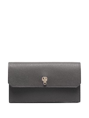 Valextra Brera long leather wallet - Grey