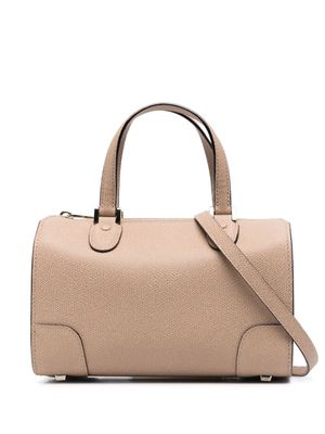 Valextra grained-texture leather tote bag - Neutrals