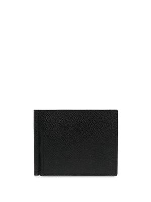 Valextra logo-stamp leather wallet - Black