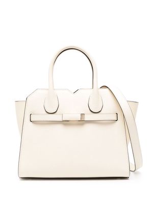 Valextra mini Milano leather tote bag - White