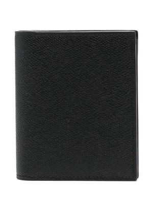 Valextra pebble-texture leather wallet - Black