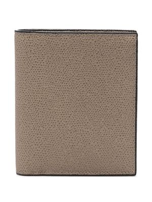 Valextra pebble-texture leather wallet - Brown