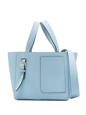 Valextra Soft Bucket Micro leather tote bag - Blue