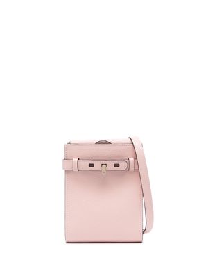 Valextra textured single-strap mini bag - Pink
