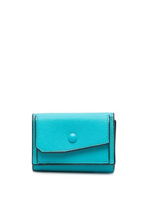Valextra tri-fold leather wallet - Blue