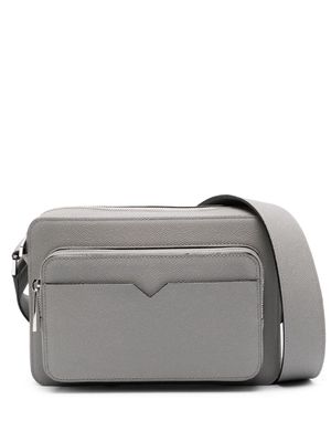 Valextra V-Line Reporter messenger bag - Grey
