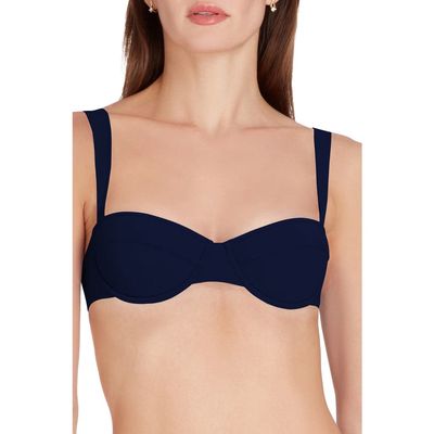 VALIMARE Athens Underwire Bikini Top in Navy Blue 