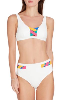 VALIMARE Martinique Bandage Bikini Top in Off White 