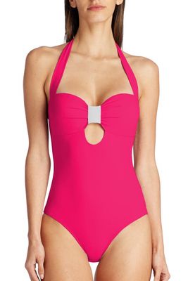 VALIMARE Sicily Bow-style One-piece Swimsuit in Fuscia 