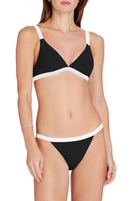 VALIMARE St Barths Colorblock Bikini Top in Black 