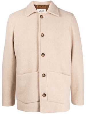 Valstar spread-collar virgin-wool blend shirt jacket - Neutrals