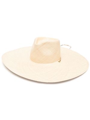 Van Palma wide brim fedora - Neutrals